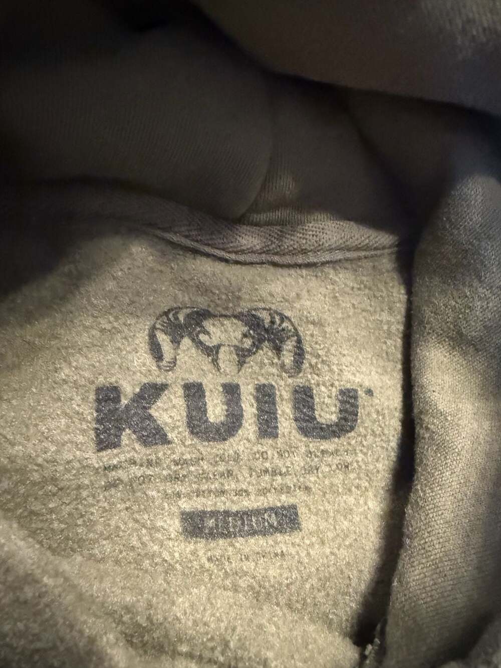 KUIU Ram Logo Pullover Hoodie Olive Green Size Medium - Picture 4 of 5